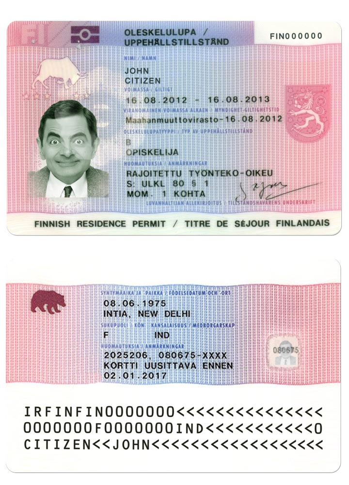 Titre de séjour FINLANDE